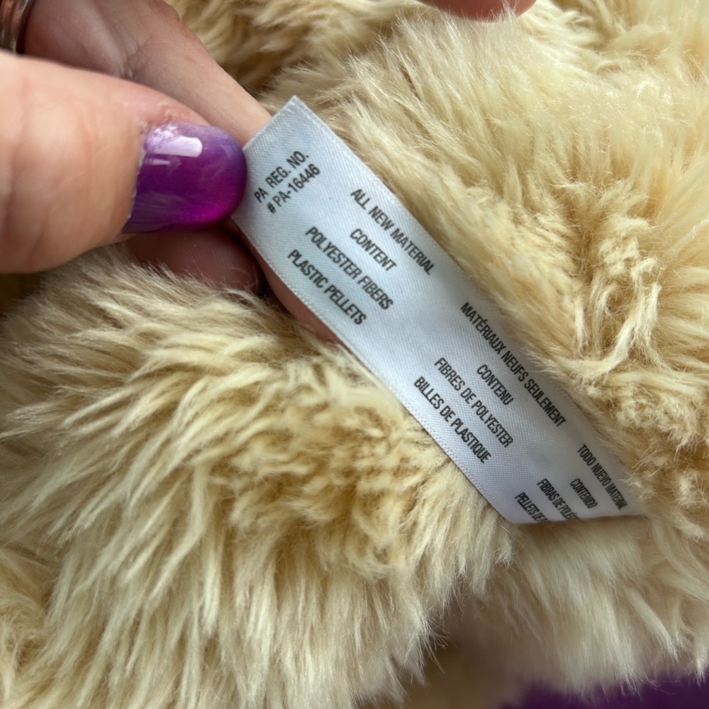 FAO Schwarz Plush Cream and Golden Puppy Stuffed Animal - Picture 4 of 4